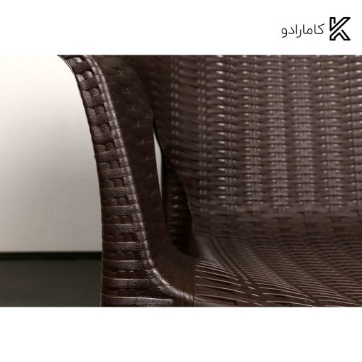صندلی پایه فلزی دسته دار حصیر بافت ناصر پلاستیک کد 991