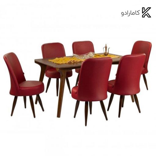 صندلی رستورانی / ناهارخوری جهانتاب مدل آرتمون پایه چوبی یا فلزی
