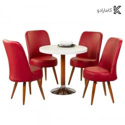 صندلی رستورانی / ناهارخوری جهانتاب مدل آرتمون پایه چوبی یا فلزی
