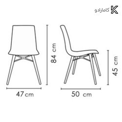صندلی صندلی پایه چوبی آلگرا نظری