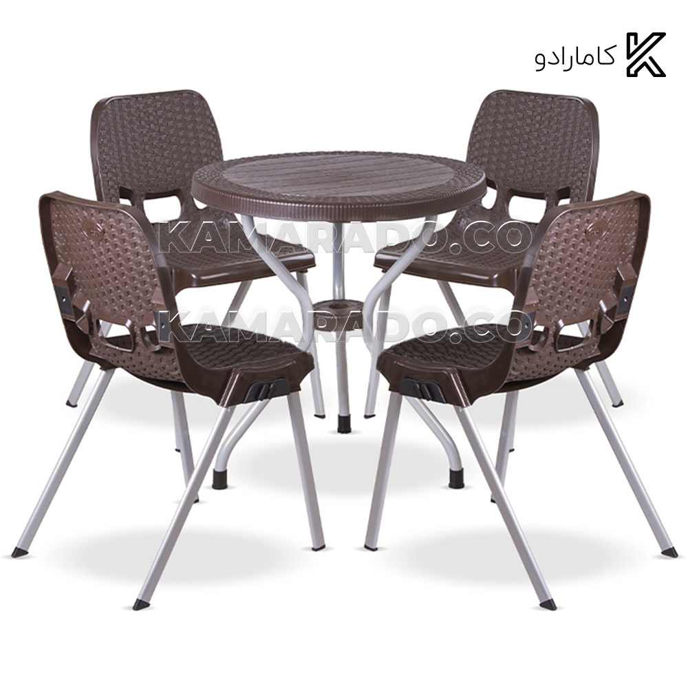 ست میز و صندلی چهارنفره ناصر پلاستیک کد 881-422