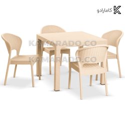 ست میز و صندلی 4 نفره حصیر بافت ناصر پلاستیک کد ۳۲۳-۹۷۲