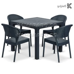 ست میز و صندلی 4 نفره حصیر بافت ناصر پلاستیک کد ۳۲۳-۹۷۲