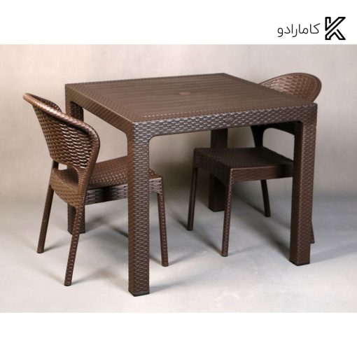 ست میز و صندلی 4 نفره حصیر بافت ناصر پلاستیک کد 991-323